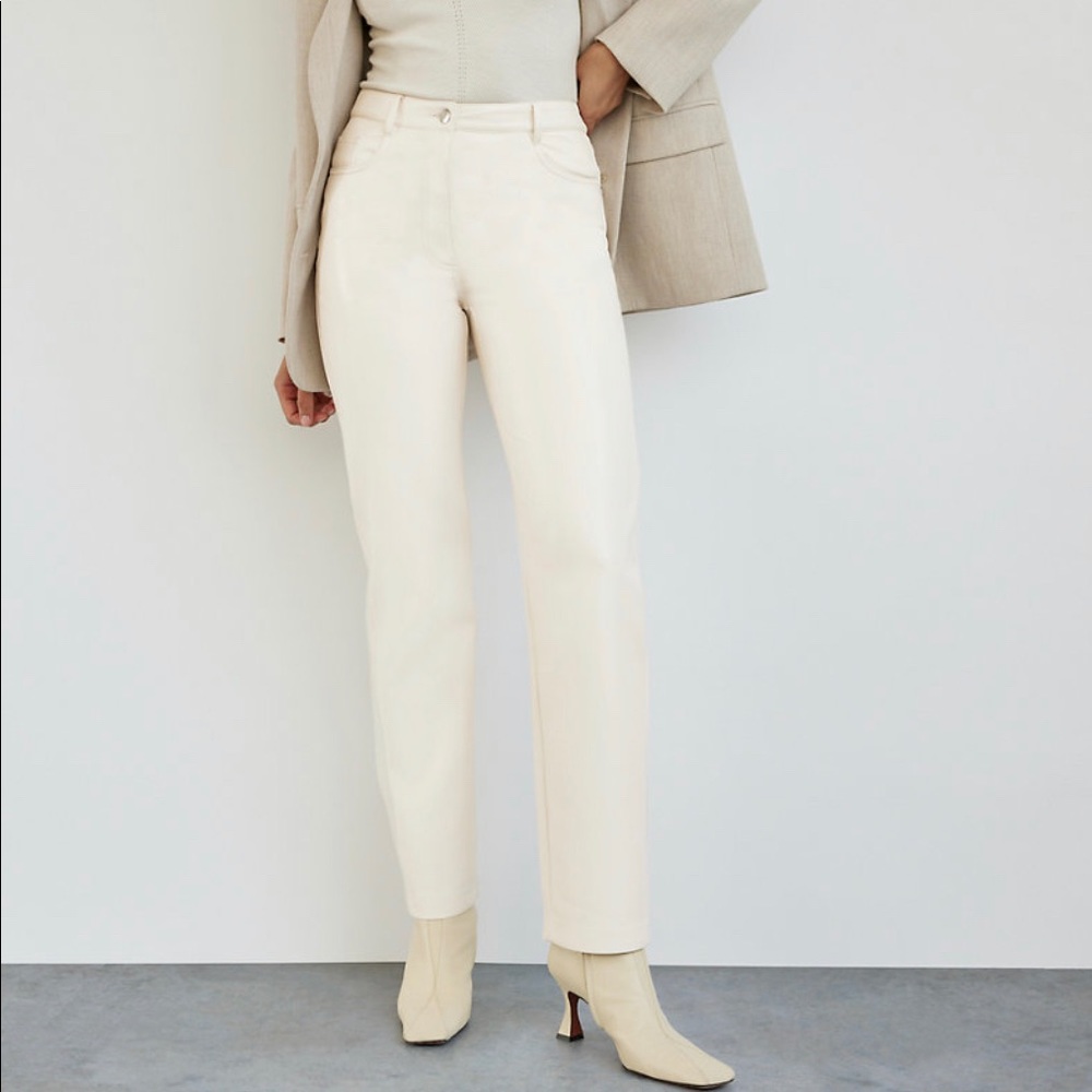 Aritzia Melina Leather Pants ( Birch )